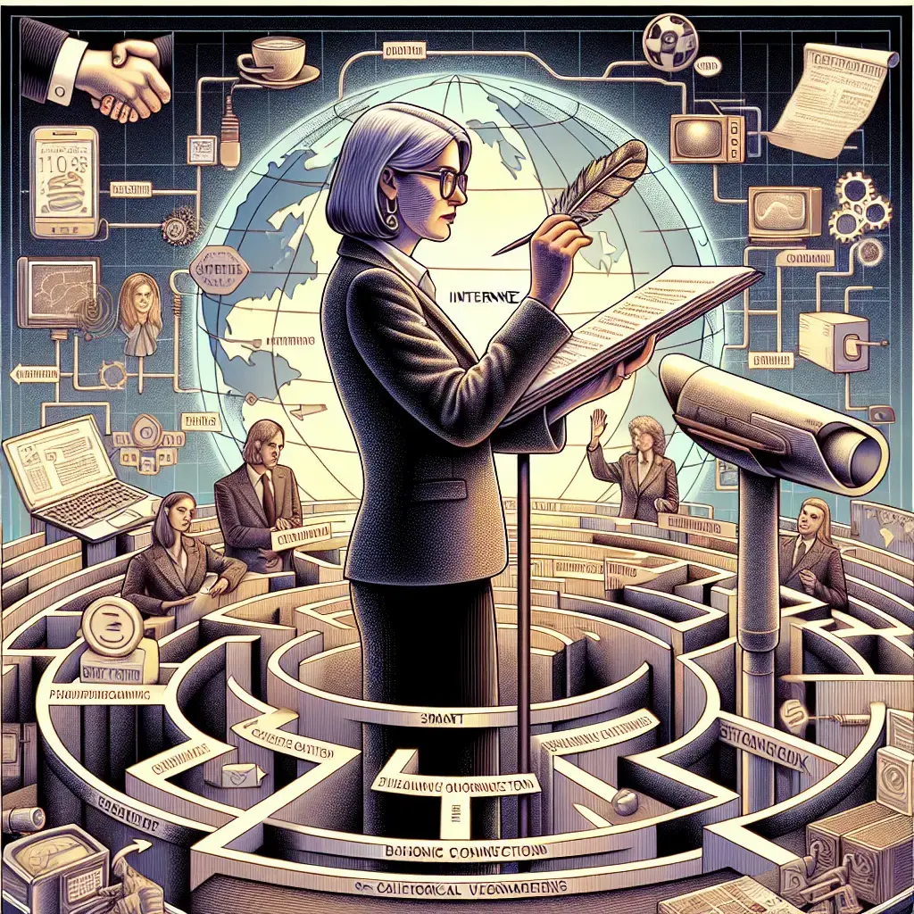 Image that represents the author Fiona Thompson, a renowned blogger specializing in The Evolution of the Internet